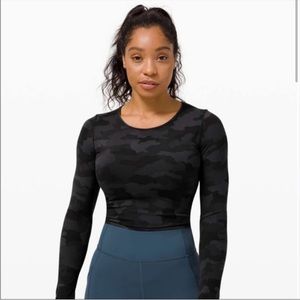 Lululemon Wunder Train Cropped Long Sleeve